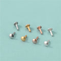 Tiny 925 Sterling Silver T Shaped Cup and Peg Stopper Plug for Half Drilled GemstonBead Hole CoverBead Plugs