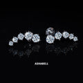 Fashion High Sense of Smile Arc Moissanite Earrings S925 Sterling Silver Earrings for Women