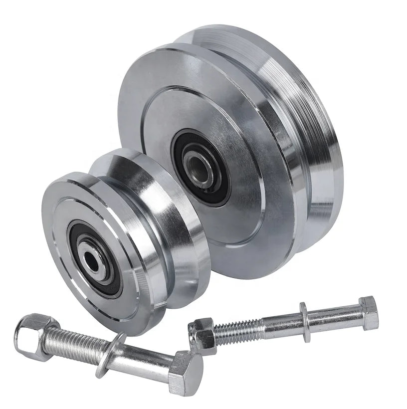 4 Inch V Groove Modern Outdoor Sliding Gate Wheel with Double Bearings and Gate Box