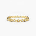 LOZRUNVE 925 Sterling Silver 14k Gold Zircon Dainty Stackable Eternity Ring Jewelry