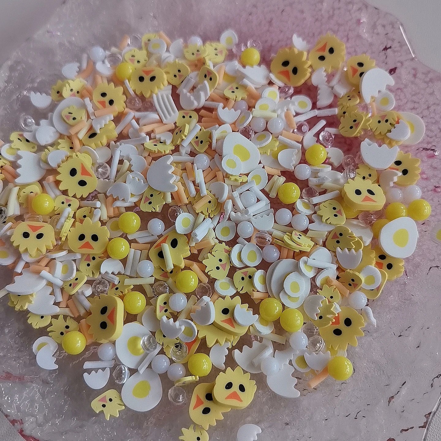 500g Polymer Clay Sprinkles Easter Egg Chick Slices Mixed