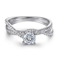 Classic Solitaire Engagement Rings 5mm Round Cut Four Prongs Female Silver Ring Joyas De Plata 925 Original