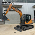 SECSUN Earth Moving Machinery 6.5 Ton 7.5 Ton Track Excavator Crawler Excavator for Localized Construction