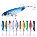 Wholesale PE032 11cm 17g Artificial Hard Baits Top Water Floating Pencil Fishing Lures with Rotating Tail