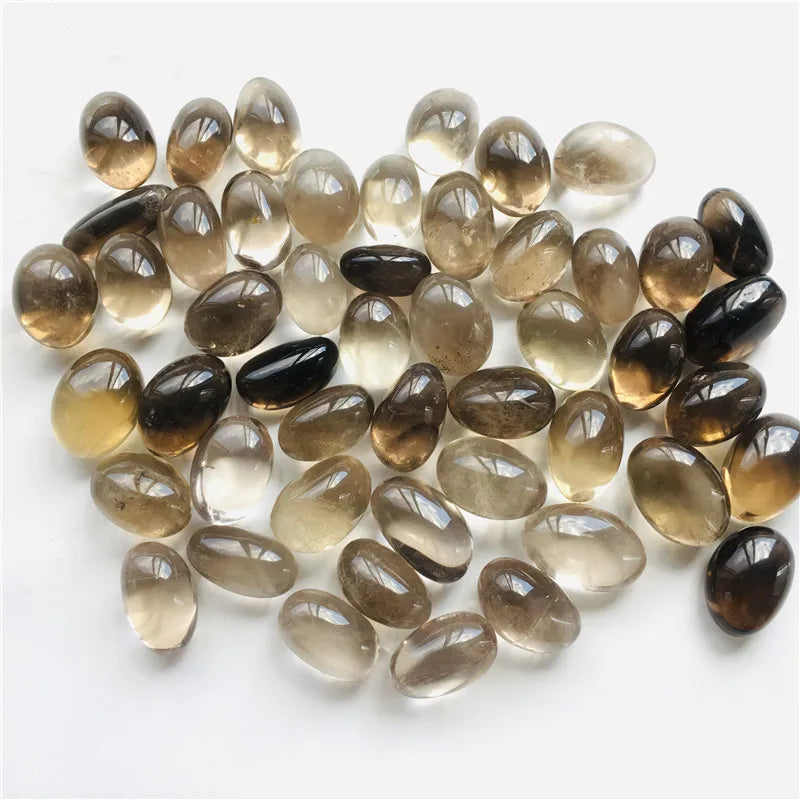 Natural Crystal Stone Smoky Clear Brown Quartz Tumbled Stone Smokey Quartz Stone for Decoration