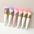 Single Makeup Brush Portrait Relief Wool Makeup Brush Portable Foundation Brush Factory Spot High Quality