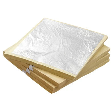 Factory Supplier 11*11cm Pure Silver Leaf 100% Pure Silver Plated Metal for Furniture Craft Decoration Painting Product Type