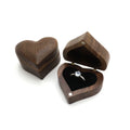 Unique Heart Shaped Mini Wooden Wedding Ring Box
