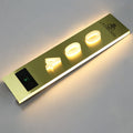 EZD Custom Stainless Steel Golden Door Plate Wayfinding Signage Door Number with Light Door Sign Hotel Room Number Sign