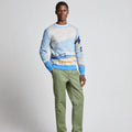 Custom Design logo  Crew Neck Long Sleeve Knitted Jumper Pullover Men Jacquard Cartoon Design Knit Sweater Autumn