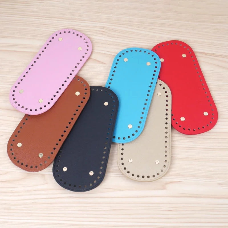 PU Leather Long Bottom Shoulder Bag  Knitted Bag Bottom Pad DIY Handbag Nail Bottom Shaper Base