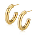 Fashion Sterling Silver 925 Jewelry Manufacture 14k 18k Gold Plated Thick Hoop Earrings Jewelry for Women
