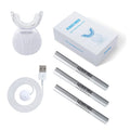 Powerful 16 Blue LED Light Wireless Home Teeth Whitening Kit with Fresh Mint Flavor and 3 Gel Syringes for Professional Home Use