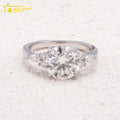 Dropshiping Pass Diamond Tester D Color Moissanite Diamond Wedding Rings 18K Gold Plated 925 Sterling Silver Engagement Rings