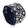 Rivet Punk Leather Bracelet: Edgy and Individualistic Men's Bar Accessory with a Trendy and Fashionable Vibe