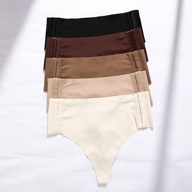 JOGOGO Custom Logo Comfortable Detachable Waist Laser Cutting Plus Size High Waist T-back Seamless Thong