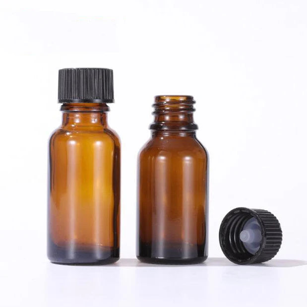OEM Cosmetic Packaging 5ml 10ml 15ml 20ml 30ml 50ml 100ml Empty Round Amber Glass Luxury Essential Oil Bottle
