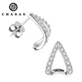Hot Selling Fashion Stud Earrings 925 Sterling Silver Pave Set Round Cut Moissanite Women Huggies Earrings