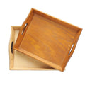 New Design Wood Tray with Laser Logo Patterned Plant Design Polished Flat Tableware Good Price Personalized Wooden Tray