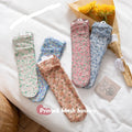 Luxury Floral Mesh Socks for Women Spring/Summer New Design Long Tube Sheer Floral Crew Socks Breathable Daily Usage Compliant