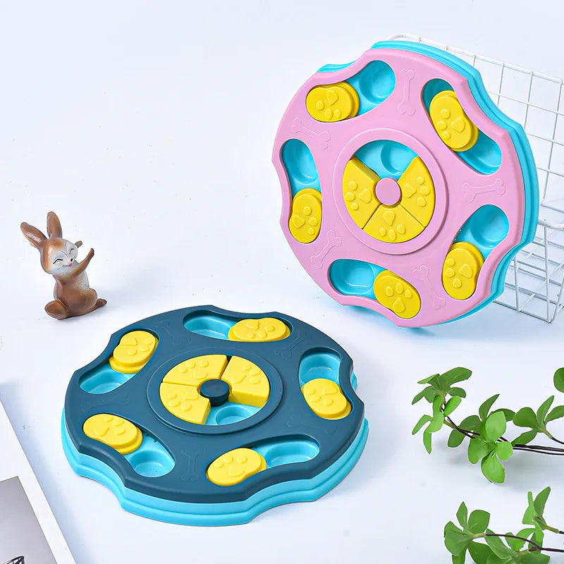 Pet Dog Treat Dispensing Puzzle Toys IQ Training Food Slow Feeder Challenge Slider Interactive Hound Dog Puzzle Feeding Toy