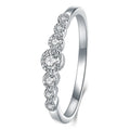 CAOSHI Factory Hot Sale Minimalism Imitated Diamond Finger Rings for Wedding Elegant Party Silver Plated CZ Finger Rings Women
