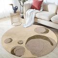 3D Circle Brand Logo Custom Hand Tufted Carpet Modern Shape Fluffy Round Mats Carpets