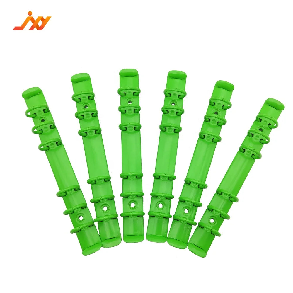 Green/Yellow/Pink/White/Gold Nickel Plated Metal Ring Binder Clamp Environmental Electroplating 6 Rings 292mm Clip Length for