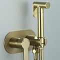 Brushed Gold Color Brass Bathroom Toilet Shower Set and Bidet Sprayer Shattaf Set