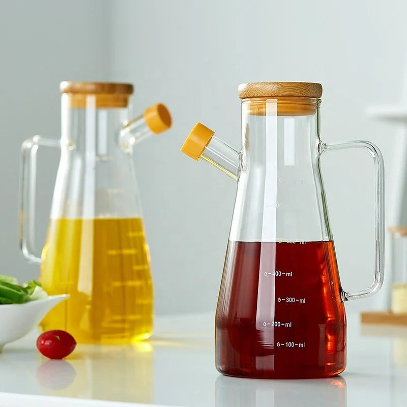 650ml Glass  Measure Oil and Vinegar Dispenser Bottle