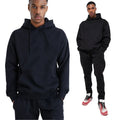 Hot Sale 360gsm Heavyweight Pure Cotton Streetwear Plus Size Athletic Tracksuit Hoodie Jogger Pants Set Raglan Sleeve Regular