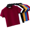 Wholesale Blank Cotton Pullover Women Tshirt Crop Shirt Custom Brand Shirts for Silk Screen Hot Pressing Embroidery