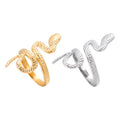 Milliedition Vintage Open Rings Stainless Steel 18k Gold Plated Stainless Steel Snake Shaped Ring for Women Men