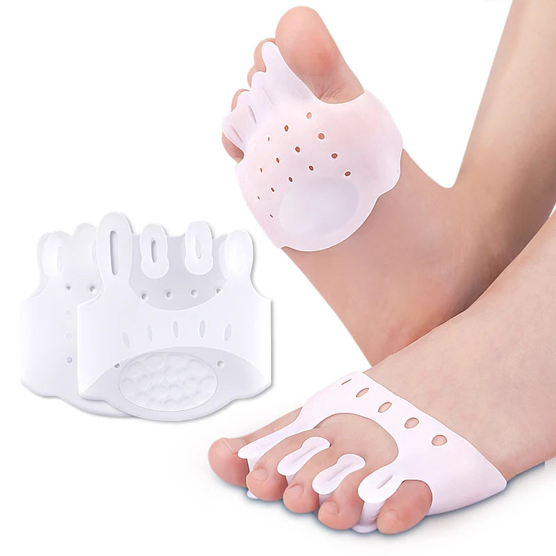 SEBS Thickened Elastic Forefoot Pad Breathable Toe Separator Sleeve Spreader Foot Care Device Alleviate Toe Pressure Model 1