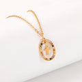 Shining Zircon Cross Pendant Necklace for Women Oval Neck Chain Stainless Steel Jewelry Mother's Day Gift Wholesale 2022