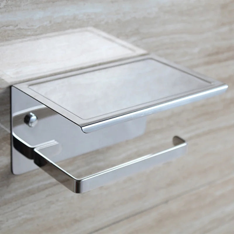 Silver Stainless Steel Toilet Paper Holder/ Bathroom Tissue Holder