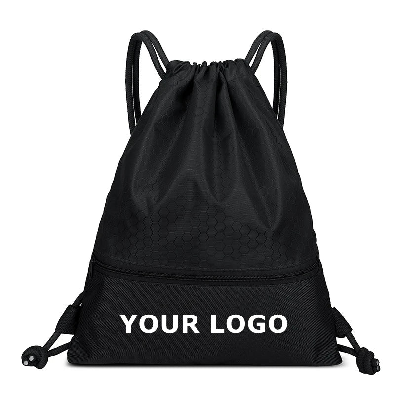 Cheap Reusable Promotional Products Custom Printed Polyester Drawstring Backpack Shopping Bag