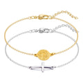 Fashion Stainless Steel Gold-Plated Chain Bracelet for Women Jesus Easter Gift  Cross Bracelet