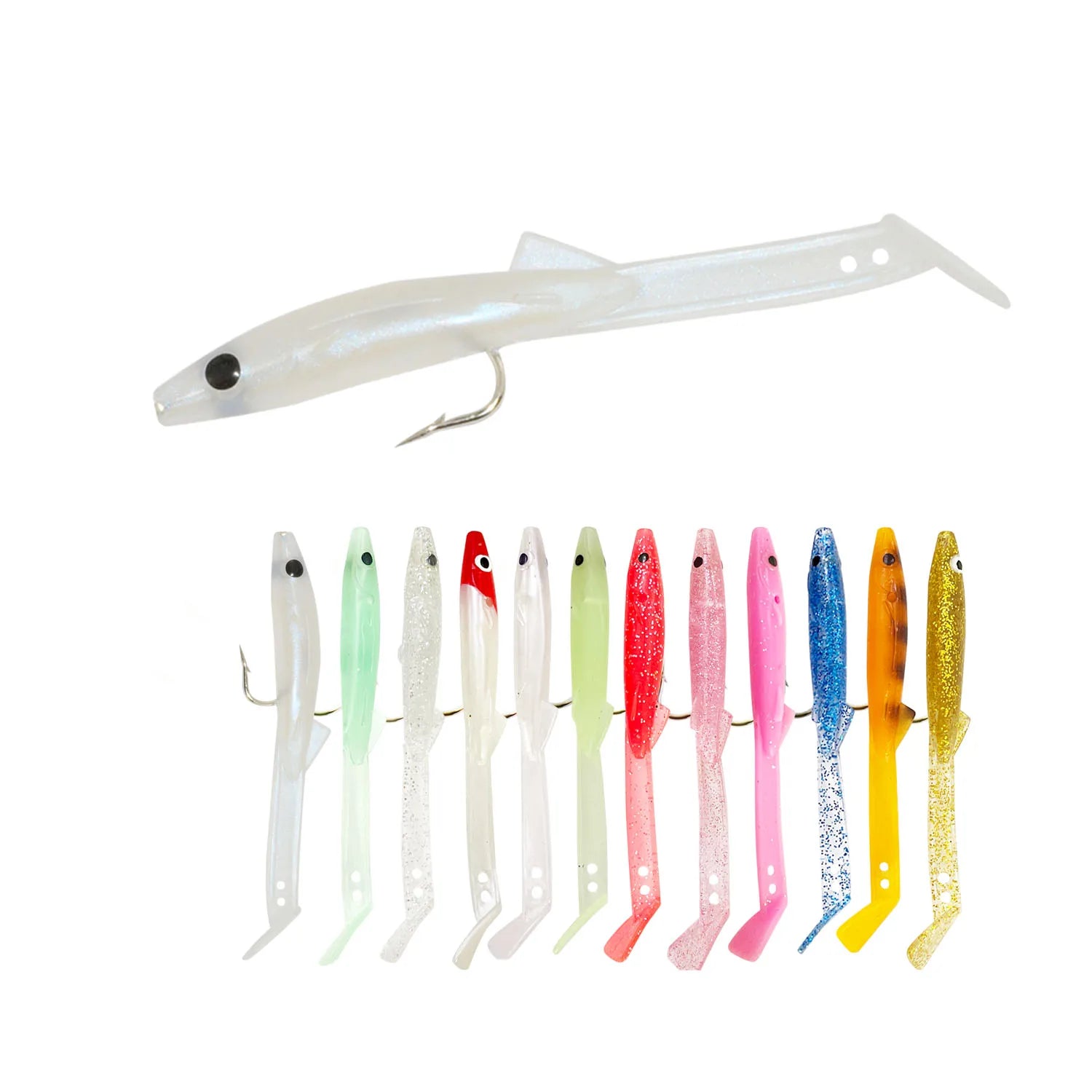 Swimbait Artificial Bait 100mm 3.7g Carp Pesca Lead Jig Head Eel Soft Plastic Fishing Lure Bait T Tail Fishing Lure