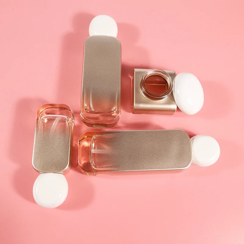 Hot Sales Screen Printing 0.5cm 30ml Luxury Glass Bottle Set for Skin Care Serum & Face Cream Packaging ISO9001 Certification
