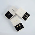 7x7x2.5cm Ready to Ship Beige Cream Cardboard Jewelry Gift Necklace Drawing Box Package Slide Drawer Paper Box with Black Foam
