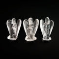 Huiying Chinese Home Decoration Life 1.5 Inch Size Small Gemstone clear Quartz Angel Stone Handmade Statues Crafts