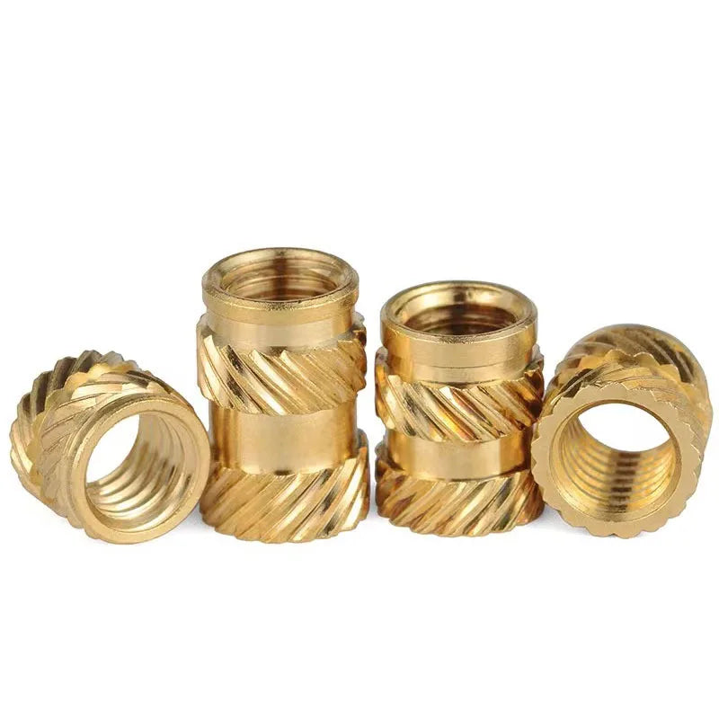 Brass Knurled Threaded Hot Melt Insert Nuts for Laptop Cases M6 M8 M10
