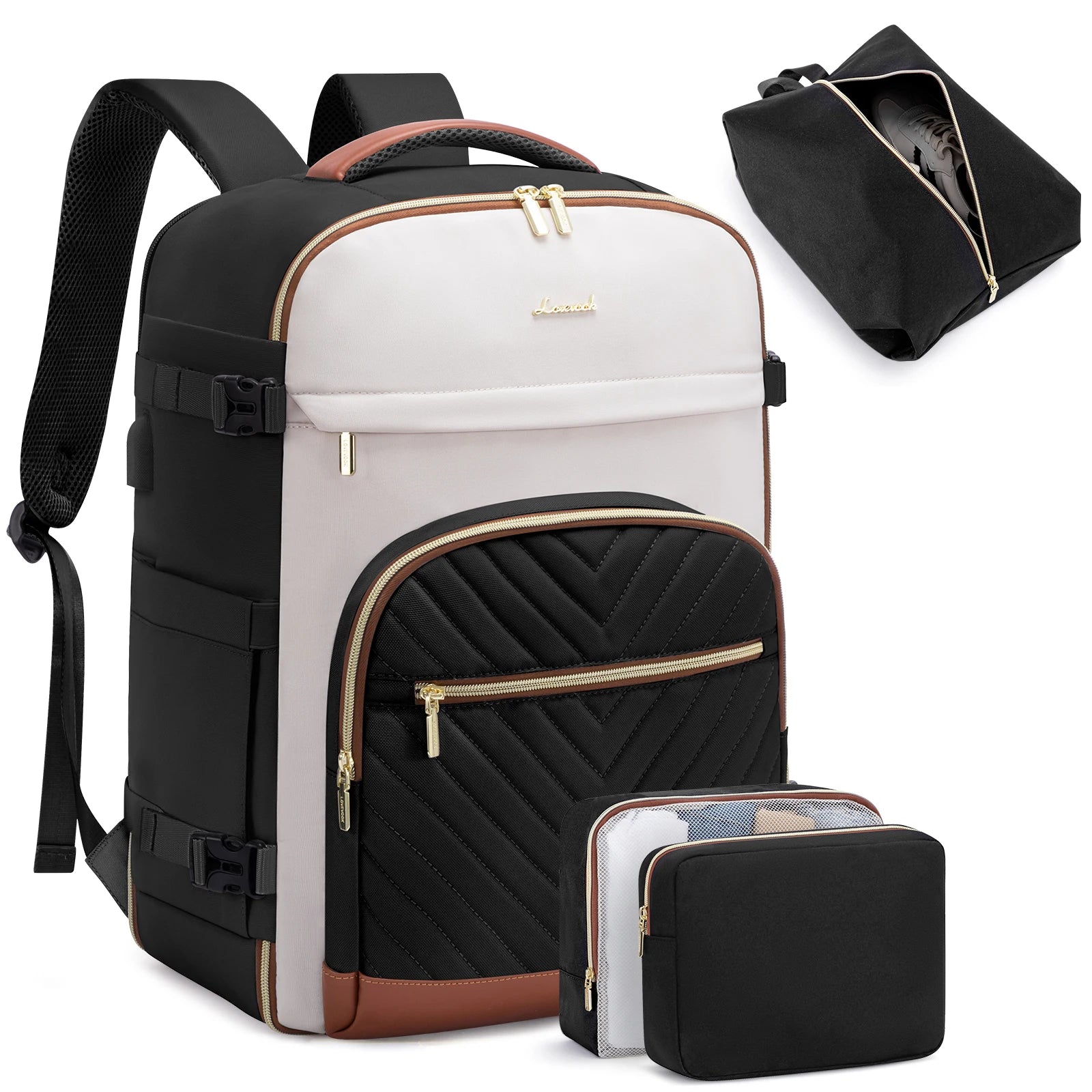 LOVEVOOK 2024 Hot Sell 40L Large Travel Backpack Carry on Backpack Hiking Backpack Waterproof Outdoor Sporting Rucksack Unisex