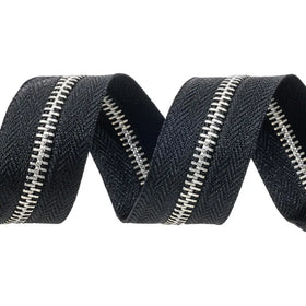 Factory Customized Length #3 #5 #8 #10 60cm Garment Zippers Close End Brass Metal Jeans Zipper for Clothing Leather Bags Jackets