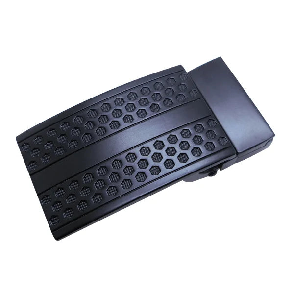 Fashionable New Arrival Belt Buckles Black Zinc Alloy with Retro Effect Design Clip Teeth on Genuine Cowhide Leather