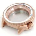 42 mm Rose Gold Stainless Steel Watch Case Sapphire Glass Bezel Crown Dial Insert NH35 36 Wristwatch Tools Parts