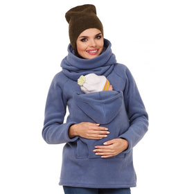 Shanhao Ready to Ship Mommy Baby Bag Kangaroo Pocket Sweatshirt Womens Tech Fleece With Kangaroo Pocket