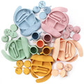 Wellfine Custom 2026 Top Seller Baby Supplies Silicone Baby Feeding Set Newborn Set Gift Baby Plate Set
