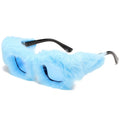 Cute Plush Quirky Party Shape Multi Color Square Frame Sunglasses